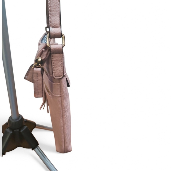 Chic Tan Crossbody Bag with Tassel Accents And Gold Hardware - Picture 7 of 8